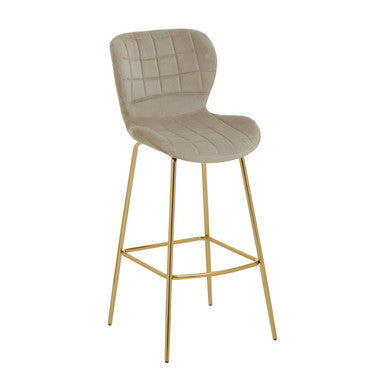 Warton Mink Velvet Bar Chair