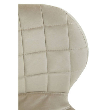 Warton Mink Velvet Quilted Dining Chair