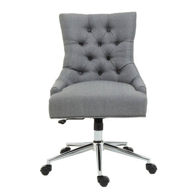 Anita Grey Fabric And Chrome Finish Base Home Office Chair