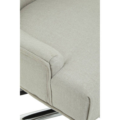 Anita Natural Fabric and Chrome Base Home Office Chair
