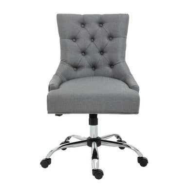 Grey Fabric and Chrome Base Home Office Chair | Anita