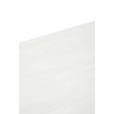Moda White Faux Marble Top Dining Table With Stainless Steel Frame