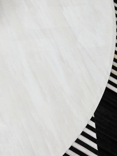 Moda White Faux Marble Top Dining Table