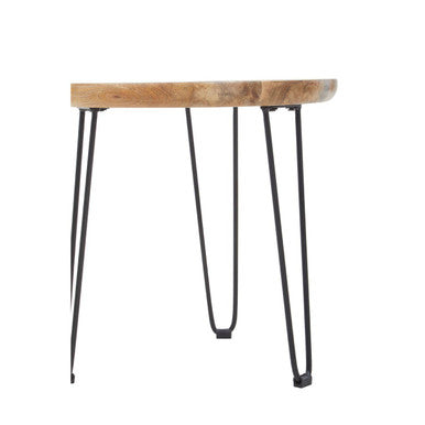 Boho Natural Mango Wood Round Side Table