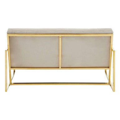 2 Seater Mink Velvet Sofa, Azalea