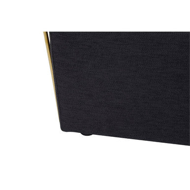 2 Seater Black Fabric Sofa, Azalea