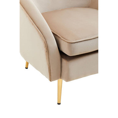 Yasmeen Mink Velvet Armchair