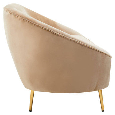 3 Seater Mink Velvet Sofa, Yasmeen