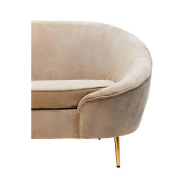 3 Seater Mink Velvet Sofa, Yasmeen