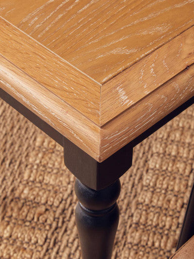 Kensington Townhouse Antique Grey Oak Wood Side Table