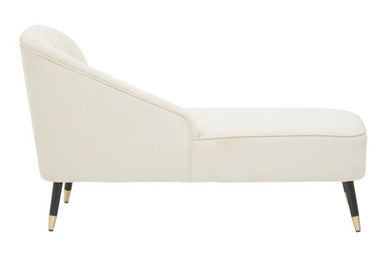 Yvette Cream Velvet Chaise Longue