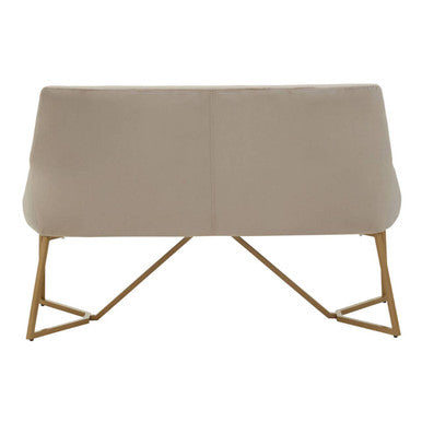 Vieste Mink Velvet Bench with Backrest