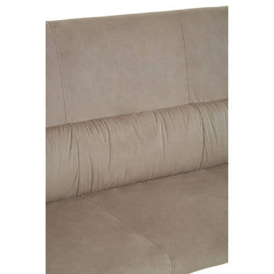 Vieste Mink Velvet Bench with Backrest