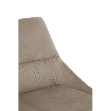 Vieste Mink Velvet Bench with Backrest