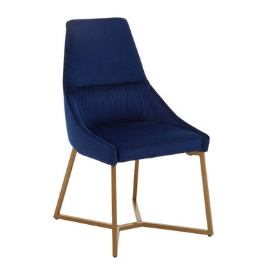 Vieste Midnight Blue Velvet Dining Chair
