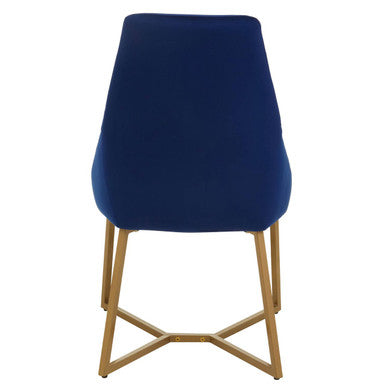 Vieste Midnight Blue Velvet Dining Chair