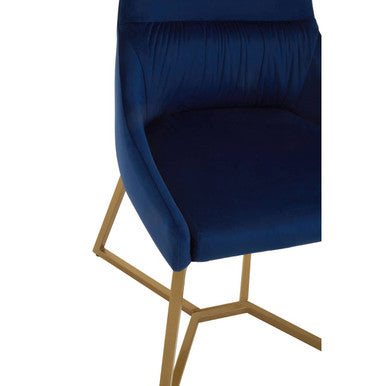 Vieste Midnight Blue Velvet Dining Chair