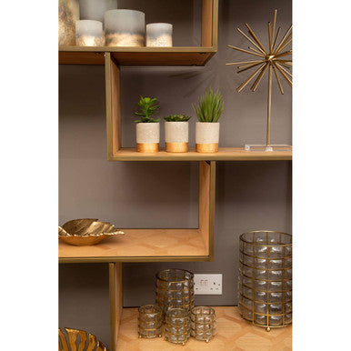 Grenoble Brushed Brass Multi Tier Shelving Unit