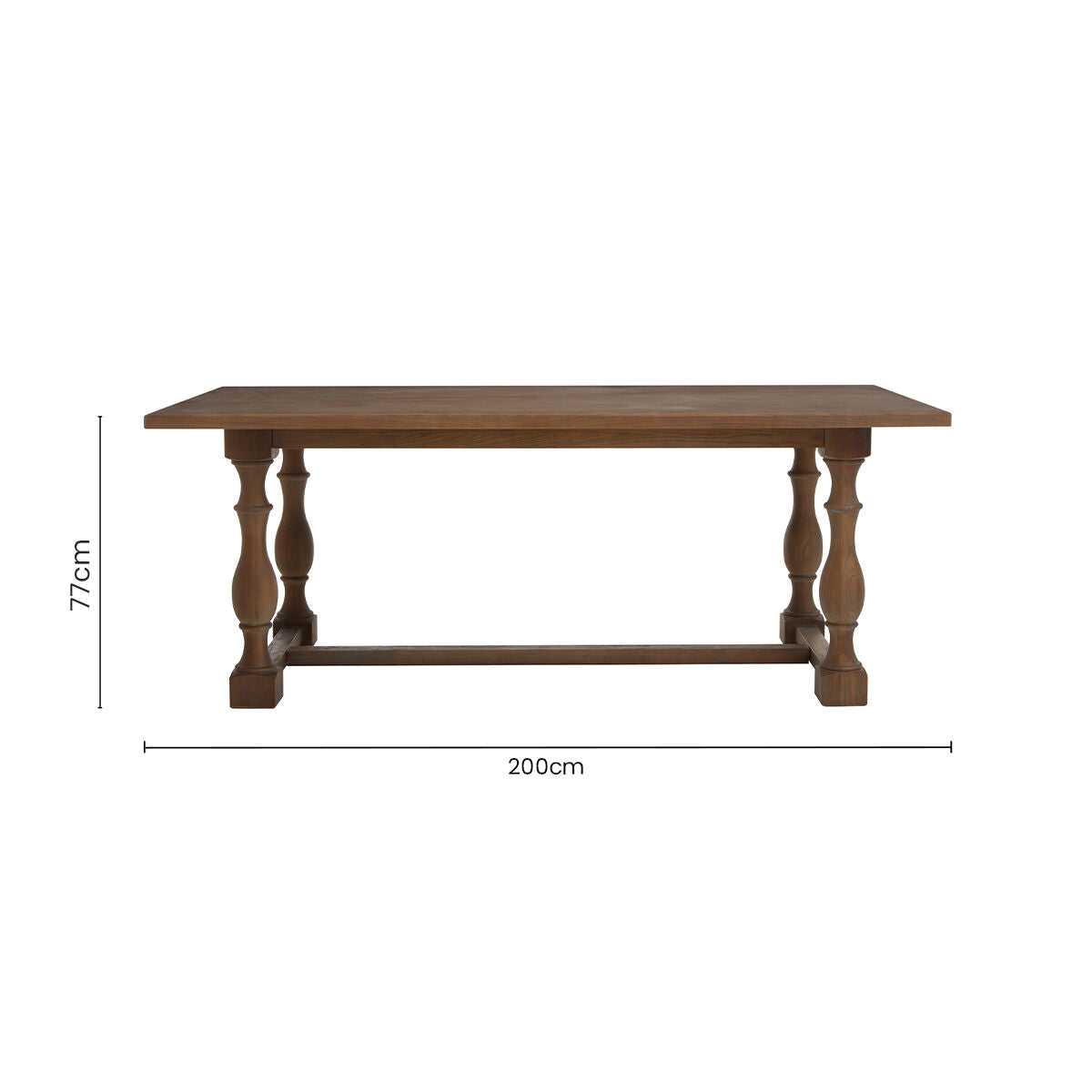 Parkside Natural Oak Wood Rectangular Dining Table