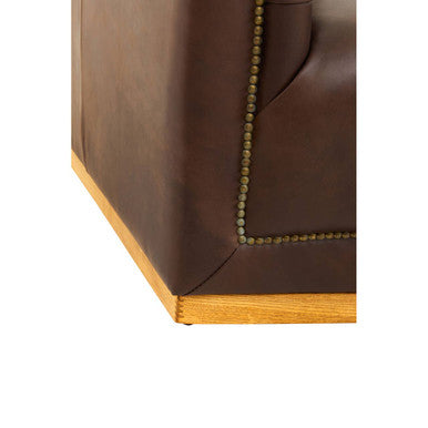 3 Seater Modern Chesterfield Dark Brown Leather Sofa, King