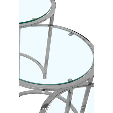 Allure Set Of 3 Silver Nesting Tables