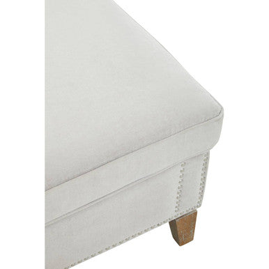 Sutton Grey Fabric Footstool