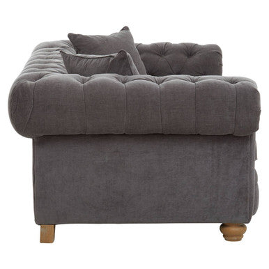 2 Seater Grey Fabric Sofa, Spencer