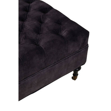 Grey Velvet Ottoman, Sabrina
