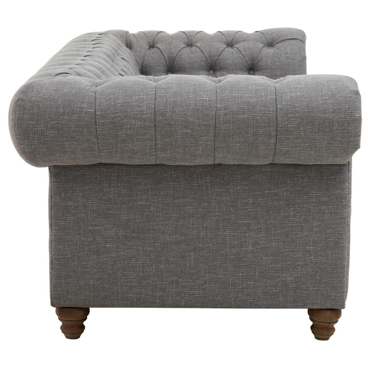 3 Seater Grey Linen Sofa, Stella