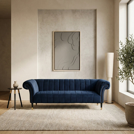 3 Seater Midnight Velvet Sofa, Siena