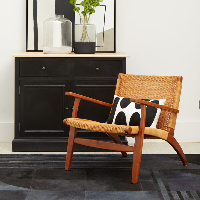 Java Woven Chair In Brown Natural Rattan