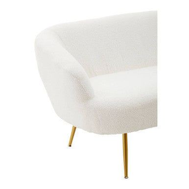 2 Seater Sofa With Gold Finish Legs, Yazmin