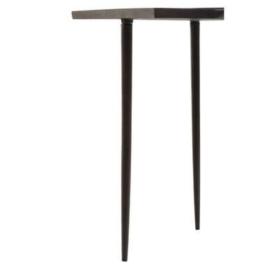 Simbolo Bronze Finish Asymmetric Side Table