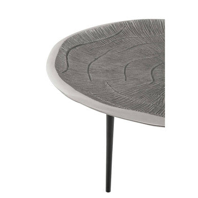 Silver Oak Effect Top Coffee Tables with Black Legs, Silva