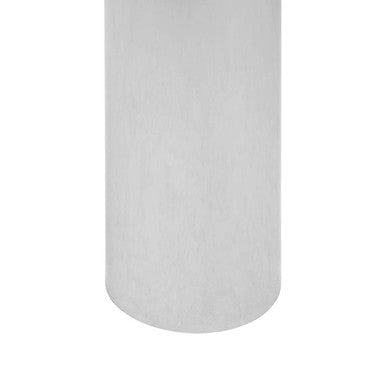 Clear Round Glass Top Side Table with Silver Metal Pedestal Base | Oria