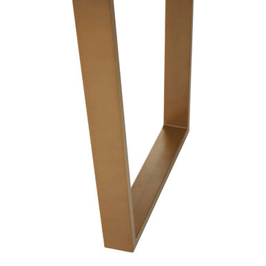 Varana Black Marble and Gold Finish Rectangular Dining Table