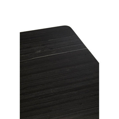 Varana Black Marble and Gold Finish Rectangular Dining Table