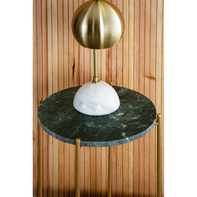 Mandoli Green Marble Side Table