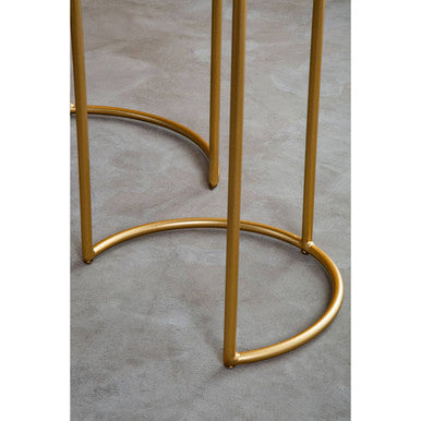 Mandoli Nest Of 2 Natural Marble Side Table