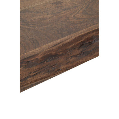 Natural Wood Top Dining Table with Stainless Steel Looped Base, Hampstead