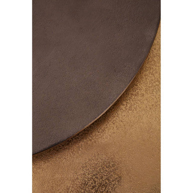 Nest of 2 Gold and Zinc Side Tables with Luxe Gold Steel Frames, Amira
