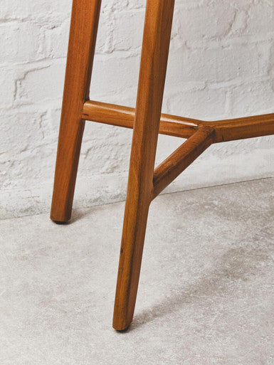 White Marble Top Console Table with Sustainable Acacia Wood Base, Myan