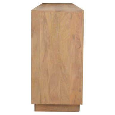 Salem Black and Natural Mango Wood 4 Door Sideboard