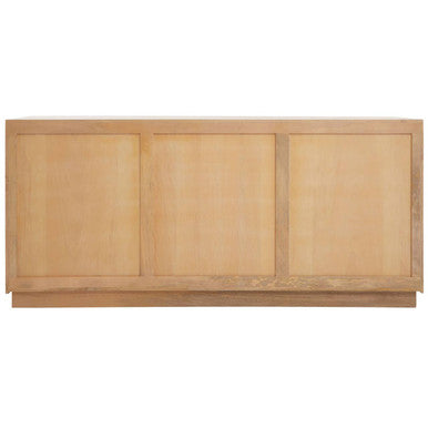 Salem Black and Natural Mango Wood 4 Door Sideboard