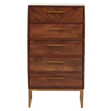 Mango Wood Chest of 5 Drawers | Gaya