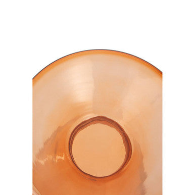 Martini Amber Glass and Gold Side Table