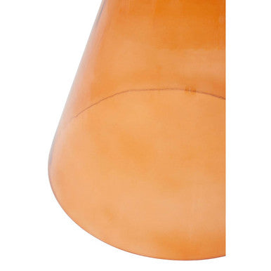Martini Amber Glass and Gold Side Table