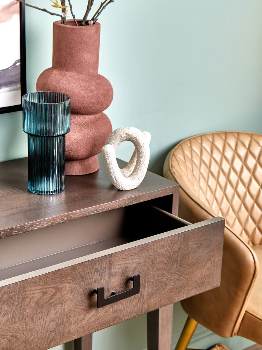 Dimaro Antique Grey Finish 2 Drawer Console Table
