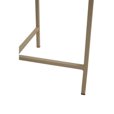 Set of 3 Grey Enamel Top Nesting Ide Tables with Gold Finish X-Base Legs, Corra