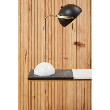 Black and White Marble Console Table with Gold and Black Metal Frame, Corra